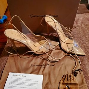 Gianvito Rossi "Denise" Ankle Strap Heels 8.5